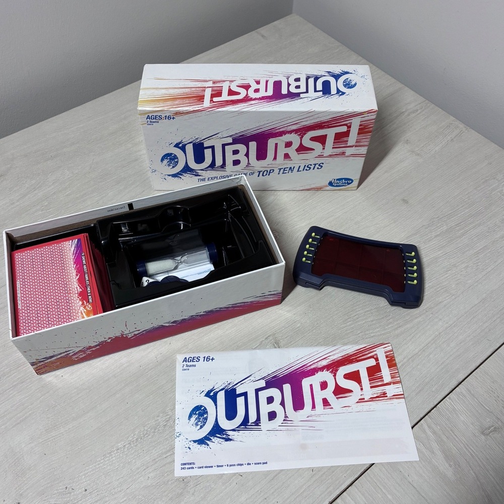 Outburst The Explosive Game of Top Ten Lists Hasbro Gaming Party Board Game